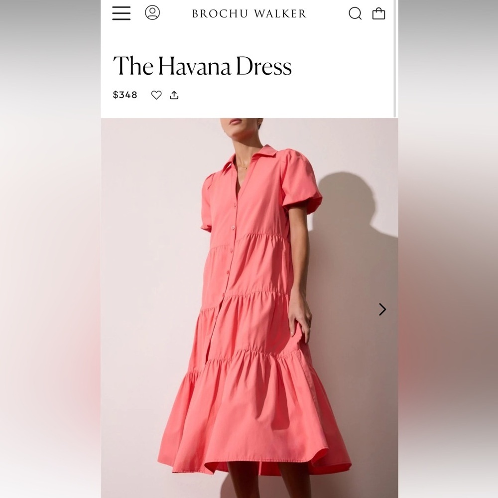 Brochu Walker Havana Dress in Bright Coral XS